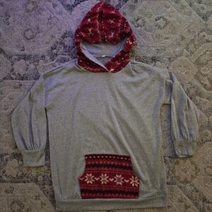 Festive Holiday Womens Hoodie Size Medium